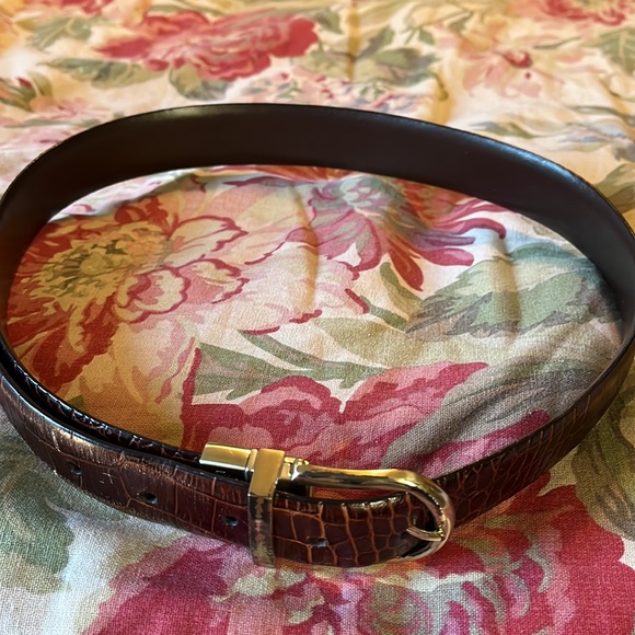 RALPH LAUREN sz Medium Reptile Embossed Leather Belt Width 1.5" Elegant Classic - Picture 13 of 16